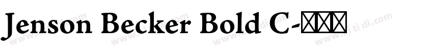 Jenson Becker Bold C字体转换